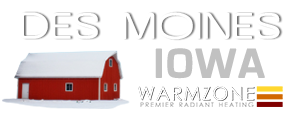 Warmzone radiant heat logo for Des Moines, Iowa.